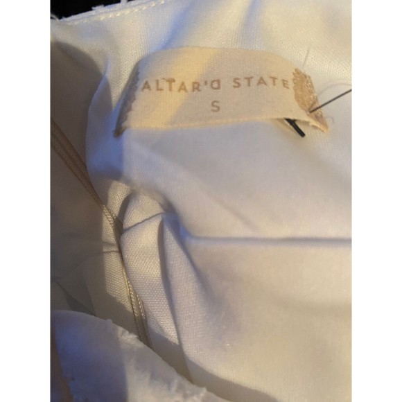 Altar’s State Florenzia Dress Off White Sleeveless Ruffles Sz S NWT Bachelorette - Picture 5 of 5